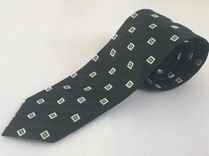 BOCARA CRAVATTA UOMO FATTA A MANO SETA NERA LUNGA 59" da 3,5" LARGA NUOVA SENZA ETICHETTE J149 - Foto 1 di 15