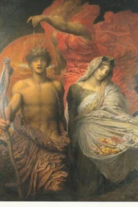 TIEMPO, MUERTE Y JUICIO Por George Frederic Watts, Arte - POSTAL De Colección - Imagen 1 de 2