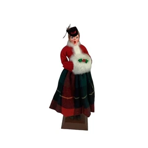 Simpich Manguito Dama Rojo Verde Falda a Cuadros Manguito de Piel Blanco Muñeca Personaje de Navidad - Imagen 1 de 9