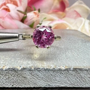 Engagement Ring 3 Carat Lab Created Pink Sapphire Diamond 14k Solid Yellow Gold - Picture 1 of 9