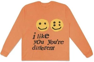 Cactus Plant Flea Market I Like You You're Different L/S Tee Orange - Picture 1 of 5