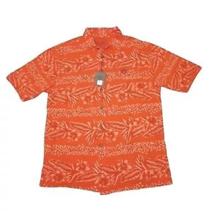 Auburn Tigers Men's Large Hawaiian Shirt New With Tags Orange Floral Tiger Rags - Picture 1 of 10