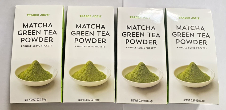 4 Packs of Trader Joe's Matcha Green Tea Powder 7 Single Bags 0.37 oz Each X 4 - Image 1 of 1