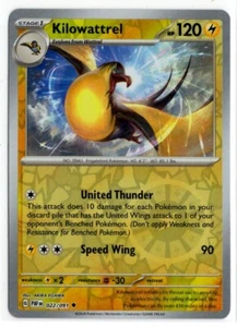 Pokemon Paldean Fates Reverse Holo 022/091 Kilowattrel - Bild 1 von 1