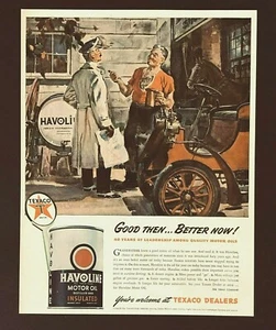 Texaco Havoline 1944 anuncio de aceite de motor Century coche automovilista impresión de colección AD - Imagen 1 de 1