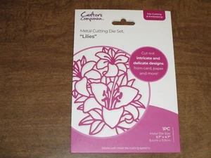CRAFTERS COMPANION METAL CUTTING DIE SET LILIES 3.7'' X 4.7'' - Picture 1 of 1
