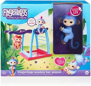 BRAND NEW FINGERLINGS MONKEY BAR PLAYSET PLAYGROUND BABY MONKEY RARE ERROR BOX!  - Picture 1 of 6