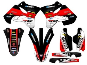 2005-2007 YZ 125 RICOCHET Black Senge Graphics Kit Compatible with Yamaha - Picture 1 of 10