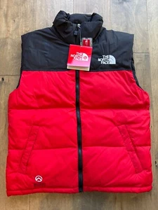 Vintage The North Face Summit Series gefütterte Weste schwarz rot durchgehender Reißverschluss Herren Größe XL neu mit Etikett - Bild 1 von 19