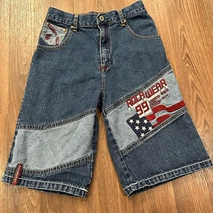 Boy's Size 10 Roca Wear RW Denim Blue Jean Shorts Light Wash EUC - Picture 1 of 8