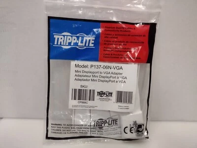 10x Lot NEW TRIPP LITE P137-06N-VGA Mini DisplayPort to VGA Adapter - Image 1 of 4