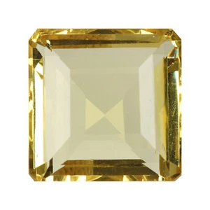 75 Ct Square Shape Lab Created Hydrothermal Light Yellow Citrine for Pendants - Picture 1 of 9