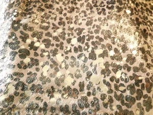 Leopard Print with Gold Hair on Cowhide Leather 12"x24" avg 1.4mm thick - #1 - Picture 1 of 1