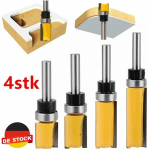 4Stk 8mm Schaft Nutenfräser Oberfräse Bündigfräser Schaftfräser Holzfräser DHL - Bild 1 von 12