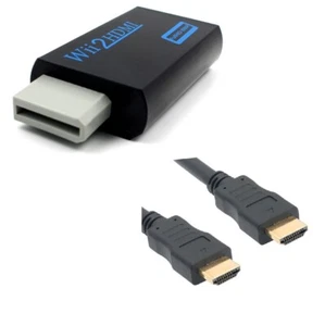 Adaptateur HDMI full HD pour Nintendo Wii - Wii U - Noir+ câble HDMI 1,5 m - Imagen 1 de 7