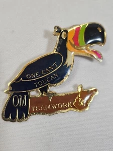 VTG 1998 Teamwork Odyssey of the Mind PIN - One Can't, Toucan OOTM OM Pin - Picture 1 of 2