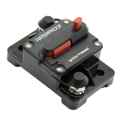Marine Grade Inline 12 Volt 50 Amp Power Circuit Breaker Manual Reset Audio