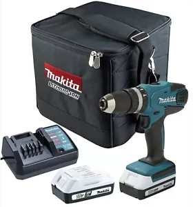 Makita HP457D 18v G-Series Cordless Combi Hammer Drill Driver charger and case - Picture 1 of 1