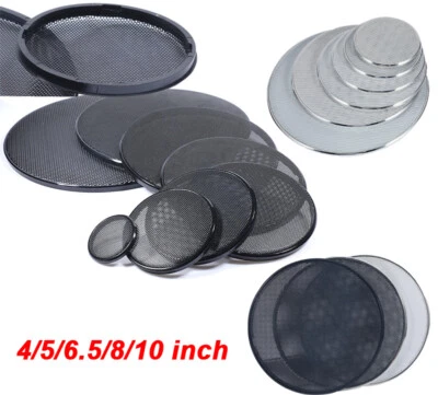 Protector de cubierta de red antipolvo negro para subwoofer de coche 4/5/6,5/8/10 pulgadas Foto 1 de 4