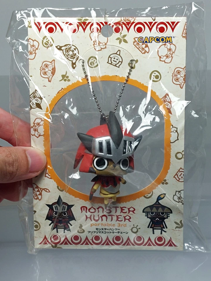 Monster Hunter Portable 3rd Otomo Airou Laeus Neko Furifuri Keychain New 2.3in - Image 1 of 3