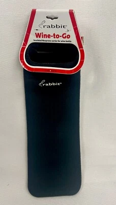 Portabotellas de vino de neopreno aislado rojo Rabbit Wine to Go acolchado aislado Foto 1 de 4