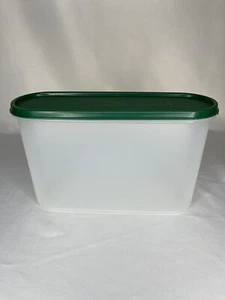Tupperware Modular Mates Super Oval 3 Storage Container 12 Cup 2401 Green Seal - Picture 1 of 9