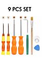 Nintendo Repair Tool Kit, 9 in 1 Professional Screwdrivers L Wrench Cleaning Bru