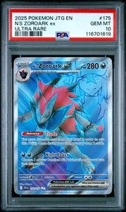 2025 POKEMON JTG EN-JOURNEY TOGETHER ULTRA RARE #175 N'S ZOROARK EX PSA 10 💎 - Picture 1 of 3