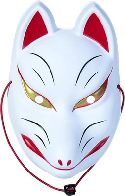 Máscara de zorro artesanal popular unisex blanca hecha en Japón Clearstone Foto 1 de 2