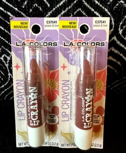 2pk LA COLORS PEACE & LOVE C37541 TWIST UP CRAYON LIP LINER PENCIL LIPLINER - Picture 1 of 10
