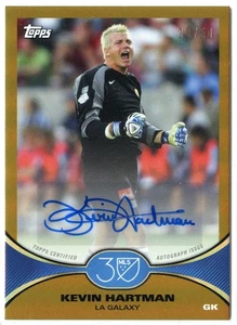 2025 Topps MLS 30th Anniversary Kevin Hartman #15A Gold Foil Auto /50 LA Galaxy - Picture 1 of 2