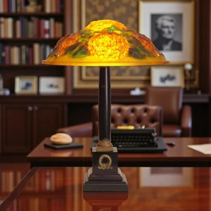 Art Deco Pairpoint Desk Lamp "BLOOMING GARDENS" Table Lamp - Picture 1 of 16