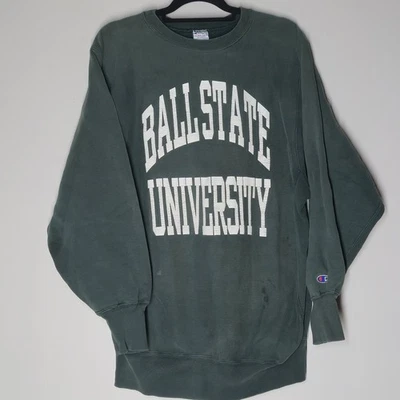 Sudadera De Colección Años 80 Campeón Tejido Inverso Cuello Redondo Pelota Universidad Estatal XXL Foto 1 de 4