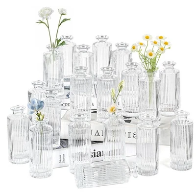 Juego de 40 jarrones de vidrio, jarrones Living Bud, jarrón pequeño a granel, mini flo... Foto 1 de 4