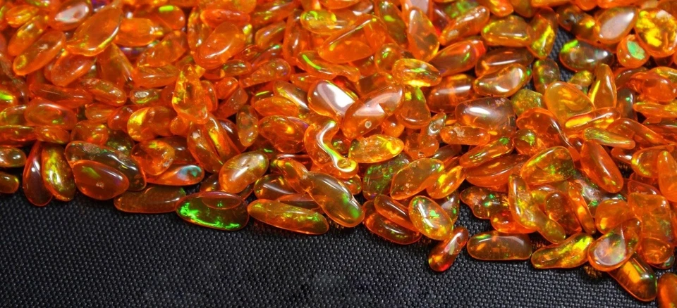 100 Pcs Lot AAA Natural Multi Flash Ethiopian Opal Rough Welo Fire Opal Stone - Image 1 of 2