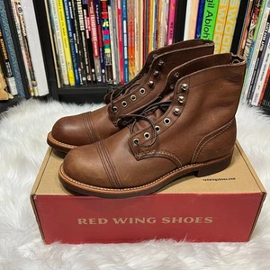 BOTAS CON CORDONES RED WING Heritage iron ranger 6 pulgadas ámbar talla 7.5 d 08111 - Imagen 1 de 9
