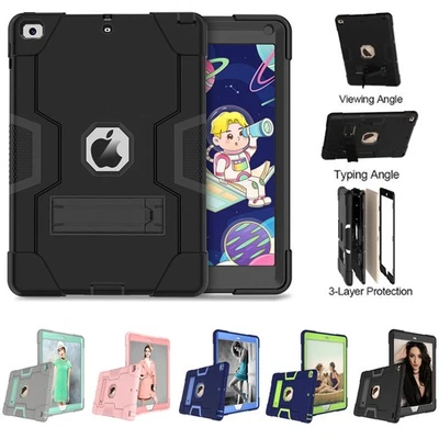 For iPad 3rd 4th 5th 6th 7th 8th 9th Gen Shockproof Heavy Duty Case Stand Cover - Image 1 of 4