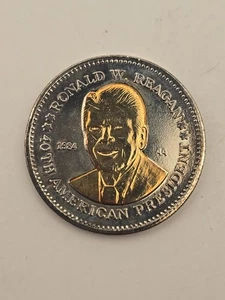 1984-TOKEN-MEDAL-RONALD W. REAGAN-GOLD DOUBLE EAGLE - Picture 1 of 6