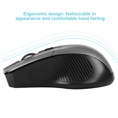 2.4Ghz Wireless Optical Mouse Usb Receiver For Pc Computer Laptop (Grey) ND - Image 1 of 4