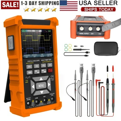 HOLDPEAK Handheld Oscilloscope digital Multimeter 50MHz 2CH 280MS/s 3in1 Signal Generator