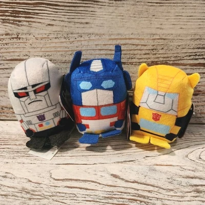 3 Transformers Podpals Plush Mini Toys Optimus Prime Megatron Bumblebee Toy Set - Image 1 of 4