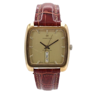 Orologio da polso uomo automatico Hamilton Auto Date Chadwick 1975 826 tono oro svizzero - Foto 1 di 4