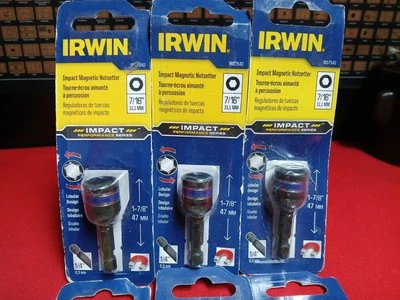 7/16" x 1-7/8" Irwin Impact Magnetic Nut Setter, 1837542, 6 Bits Free Shipping   - Image 1 of 4