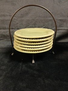 6 Signature Sorrento Snack Plates Debby Segura 2010 6" Diameter Wheat Green - Picture 1 of 4