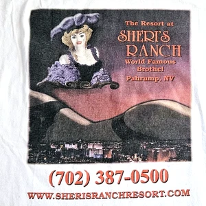 Vintage 90s Y2K Sherri's Ranch Bordell Nevada Sex Strip Club T Shirt XL Rare - Bild 1 von 5