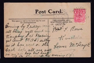 NEW SOUTH WALES, 1238, RR, BELLBROOK 1907 ppc. Miss Olive May to Kinchela - Picture 1 of 1
