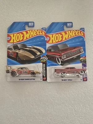 Lote 2 59 Impala Layin Low & 69 Daytona Charger Starting Grid A 2026 Hot Wheels Foto 1 de 3