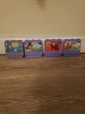 Vtech VSmile Video Game Lot of 4 Cartridges Dora Explorer Little Mermaid Wiggles - Image 1 of 4
