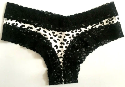 Panty descarado animal blanco negro Victoria's Secret talla XS encaje suave modal Foto 1 de 4