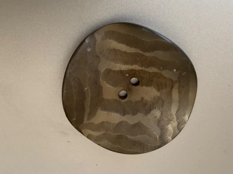 From a collection Antique French Button - engraved Mother of Pearl - Stripes Cover